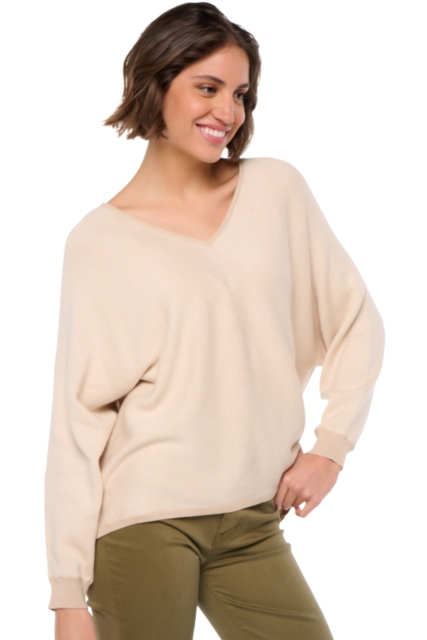 Cachemire et Coton pull femme sloane powder m